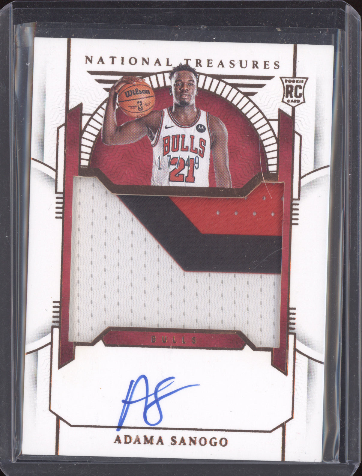 Adama Sanogo 2023 Panini National Treasures Bronze RPA RC 17/49