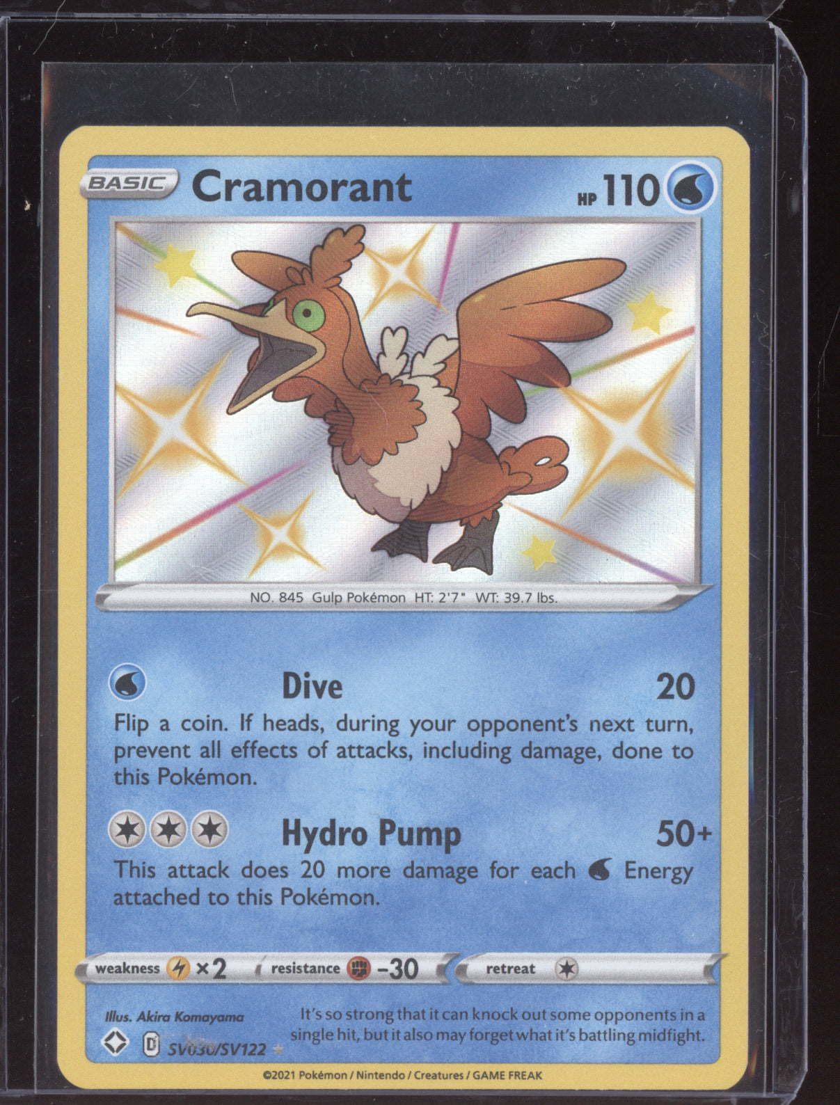 Cramorant 2021 Pokemon Shining Fates Shiny Rare SV030/SV122
