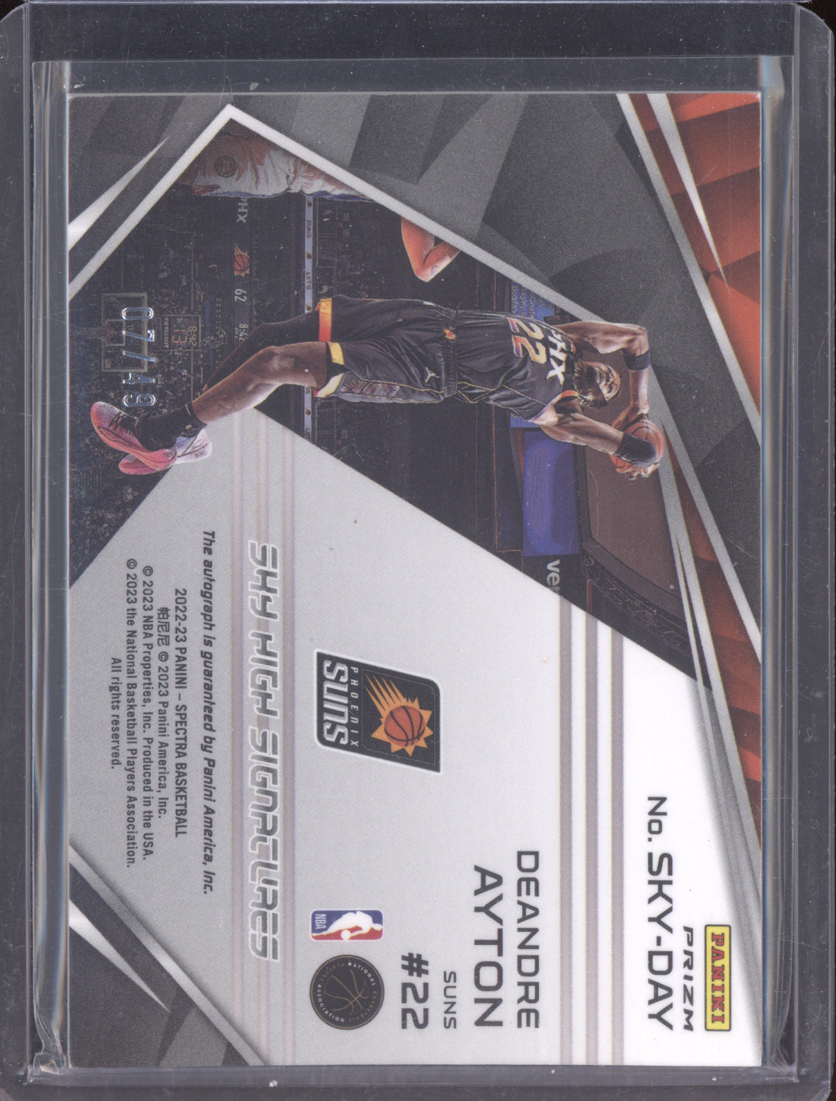 Deandre Ayton 2022 Panini Spectra SHHY HIGH Signatures Meta 07/49
