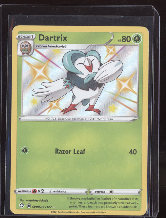 Dartrix 2021 Pokemon Shining Fates Shiny Rare SV002/SV122