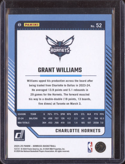 Grant Williams 2024 Panini Donruss Gold Laser 04/10