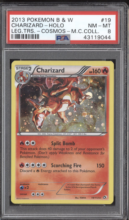 Charizard 2013 Pokemon Legendary Treasures Cosmos Holo 19/113 PSA 8