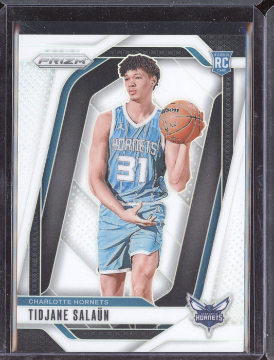 Tidjane Salaun 2024-25 Panini Prizm White RC 28/175