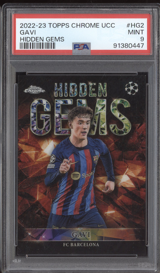 Gavi 2022-23 Topps Chrome UCC Hidden Gems HG-2 PSA 9