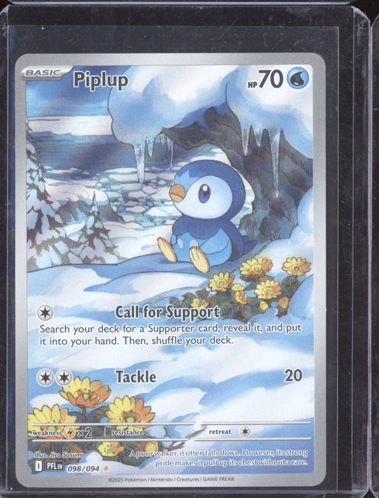 Piplup 2025 Pokemon Phantasmal Flames Illustration Rare 098/094