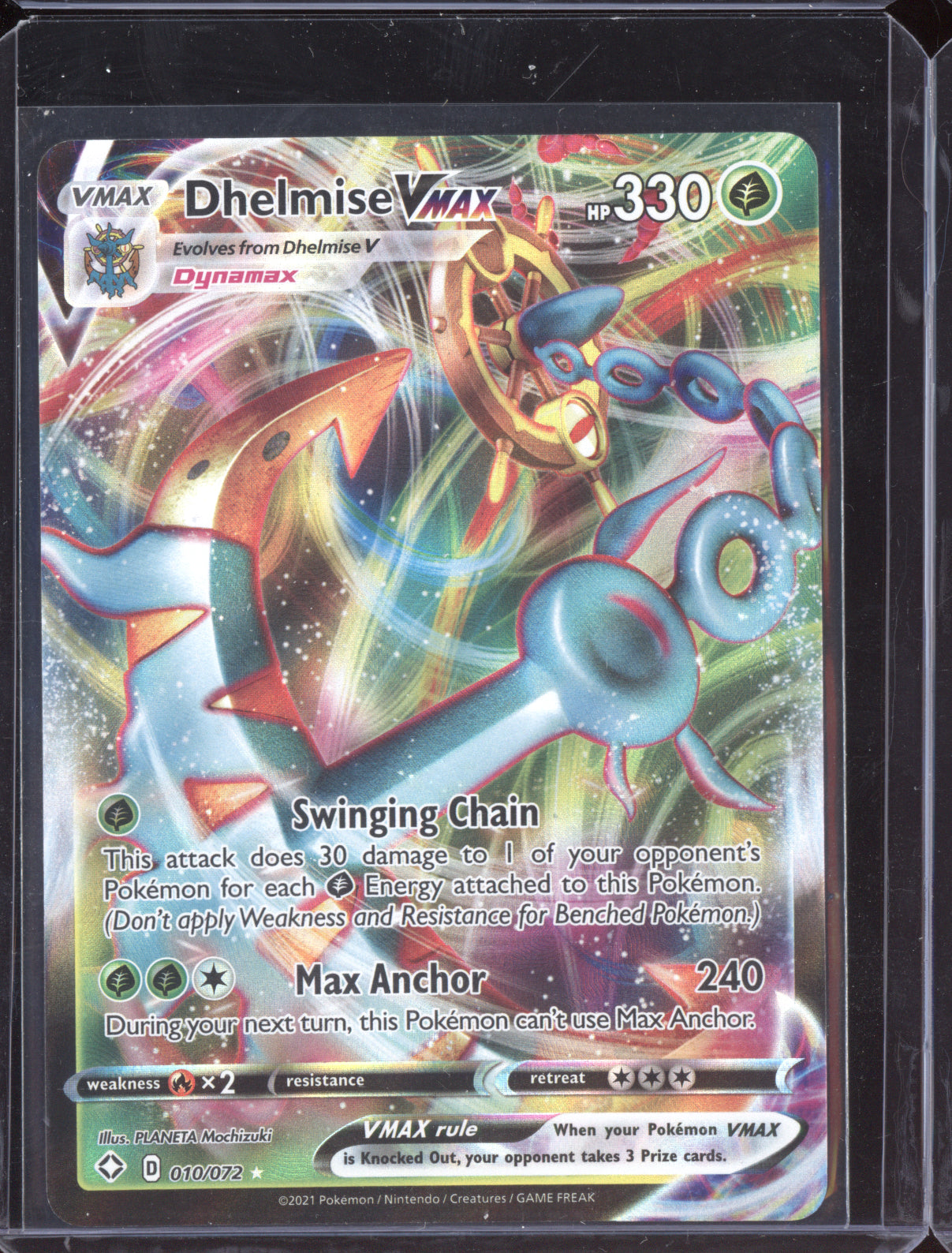 Dhelmise VMAX 2021 Pokemon Shining Fates Holo Rare VMAX 010/072
