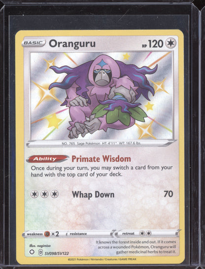 Oranguru 2021 Pokemon Shining Fates Shiny Rare SV098/SV122