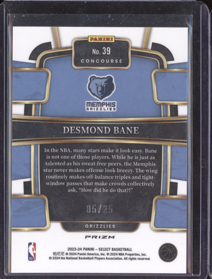 Desmond Bane 2023 Panini Select Tie-Dye 05/25