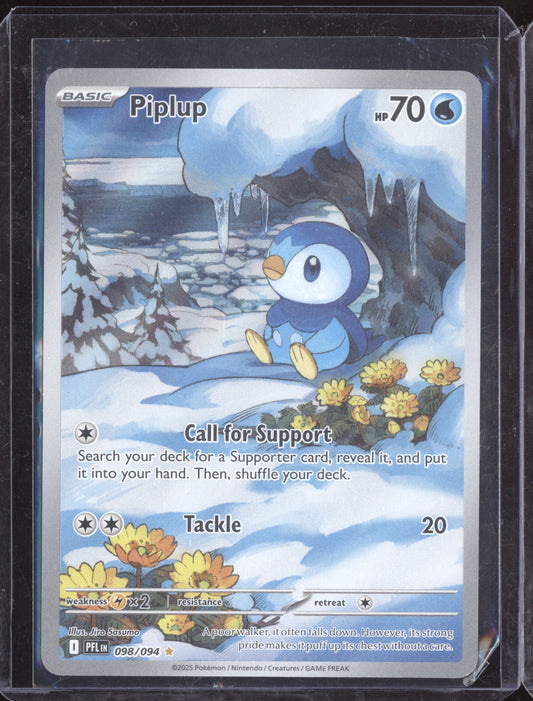Piplup 2025 Pokemon Phantasmal Flames Illustration Rare 098/094