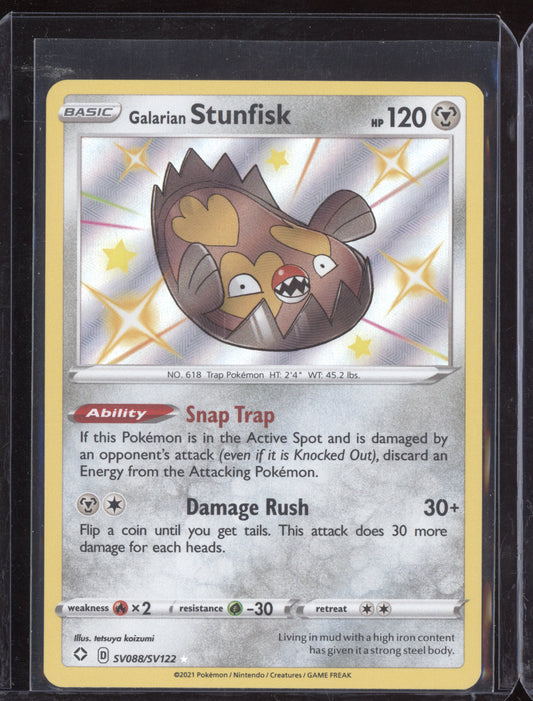 Galarian Stunfisk 2021 Pokemon Shining Fates Shiny Rare SV088/SV122
