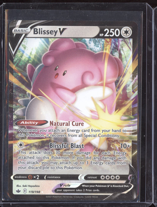 Blissey V 2021 Pokemon Chilling Reign Holo Rare V 119/198