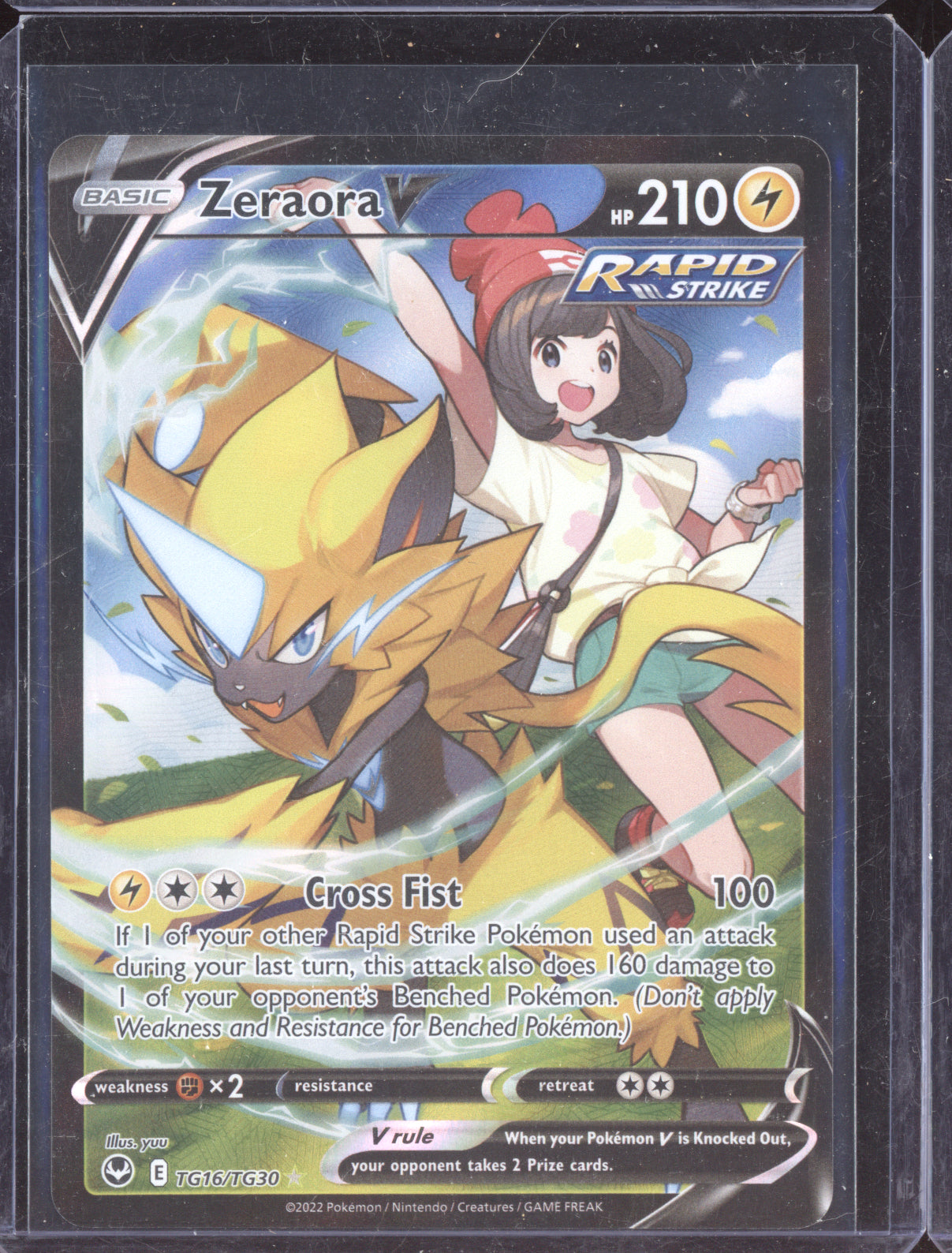 Zeraora V Pokemon Silver Tempest SIT 2022 Trainer Gallery Holo Rare V TG16/TG30