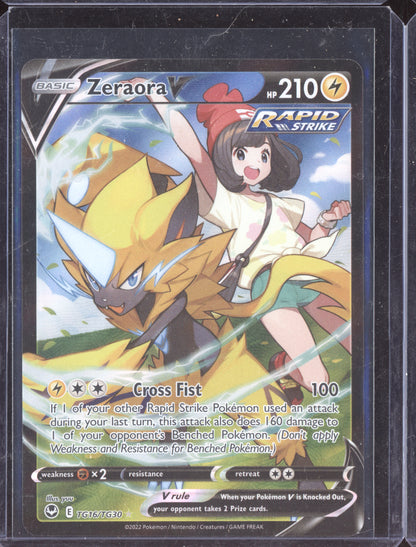 Zeraora V Pokemon Silver Tempest SIT 2022 Trainer Gallery Holo Rare V TG16/TG30