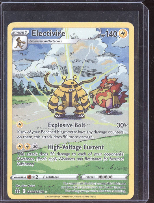 Electivire Pokemon Crown Zenith CRZ 2023 Trainer Gallery Holo Rare GG08/GG70