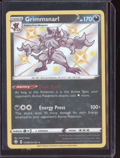 Grimmsnarl 2021 Pokemon Shining Fates Shiny Rare SV085/SV122