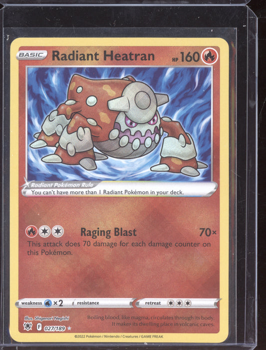 Radiant Heatran 2022 Pokemon Astral Radiance Radiant Rare 027/189