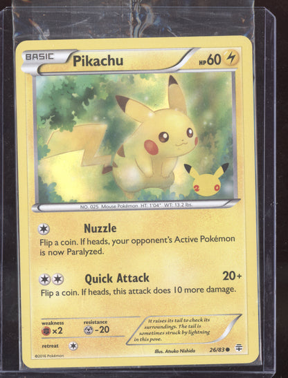 Pikachu Pokemon Generations GEN 2016 Promo Sealed 26/83