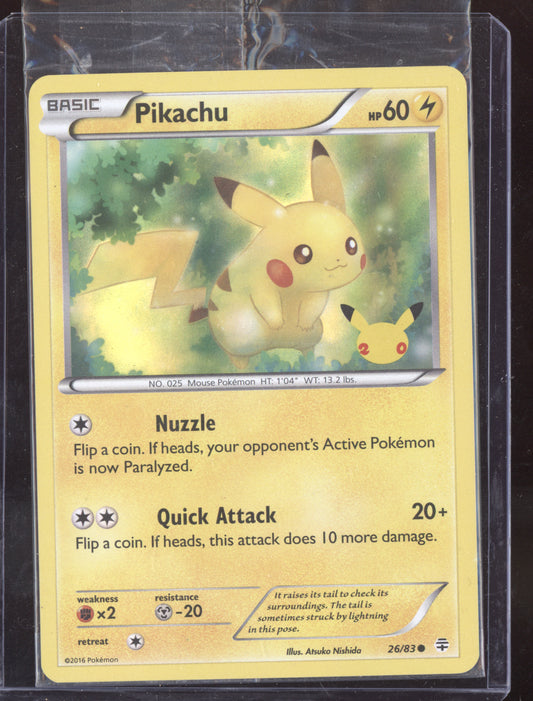 Pikachu Pokemon Generations GEN 2016 Promo Sealed 26/83