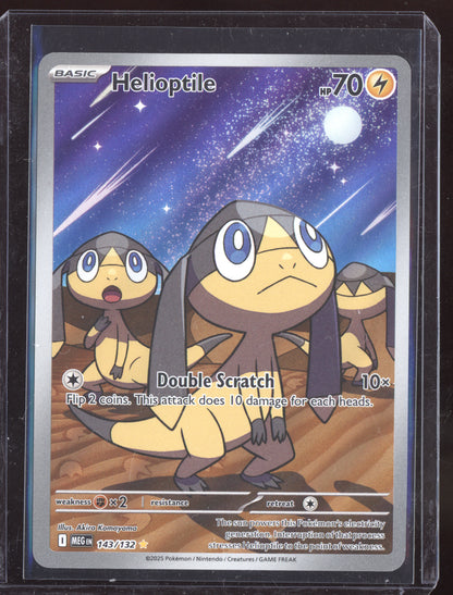 Helioptile 2025 Pokemon Mega Evolution Illustration Rare 143/132