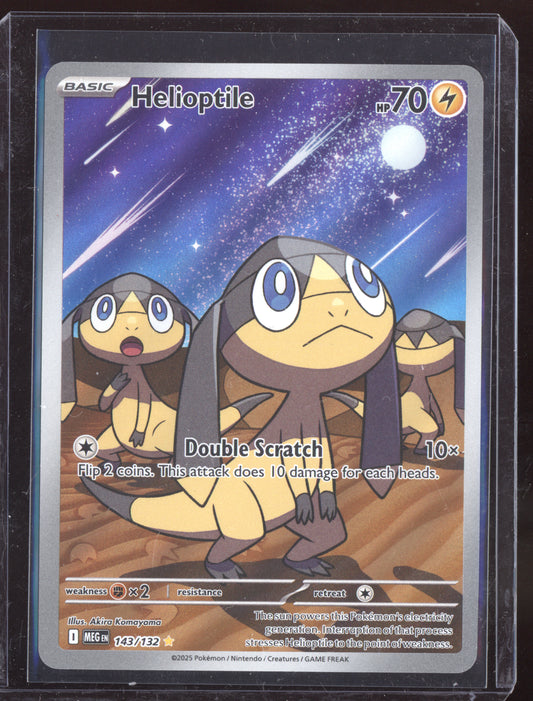 Helioptile 2025 Pokemon Mega Evolution Illustration Rare 143/132