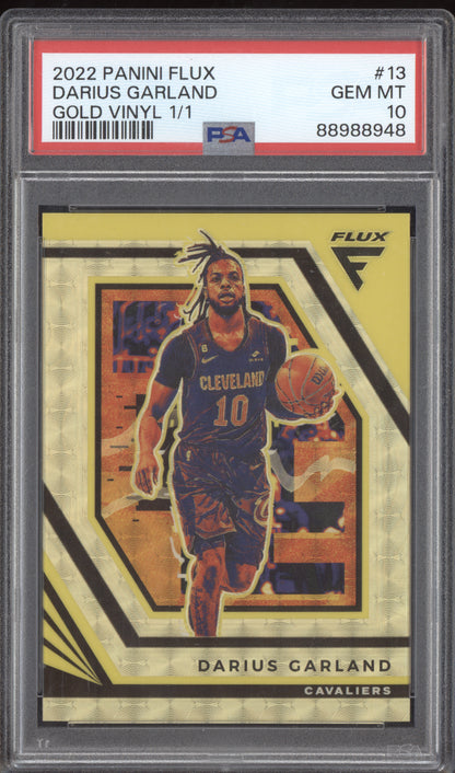 Darius Garland 2022-23 Panini Flux Gold Vinyl 1/1 PSA 10