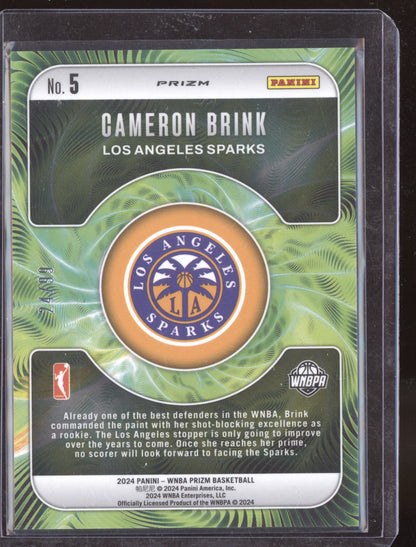 Cameron Brink 2024 Panini Prizm WNBA Fractal Red RC 24/99