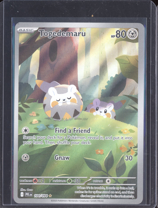 Togedemaru 2025 Pokemon Phantasmal Flames Illustration Rare 104/094