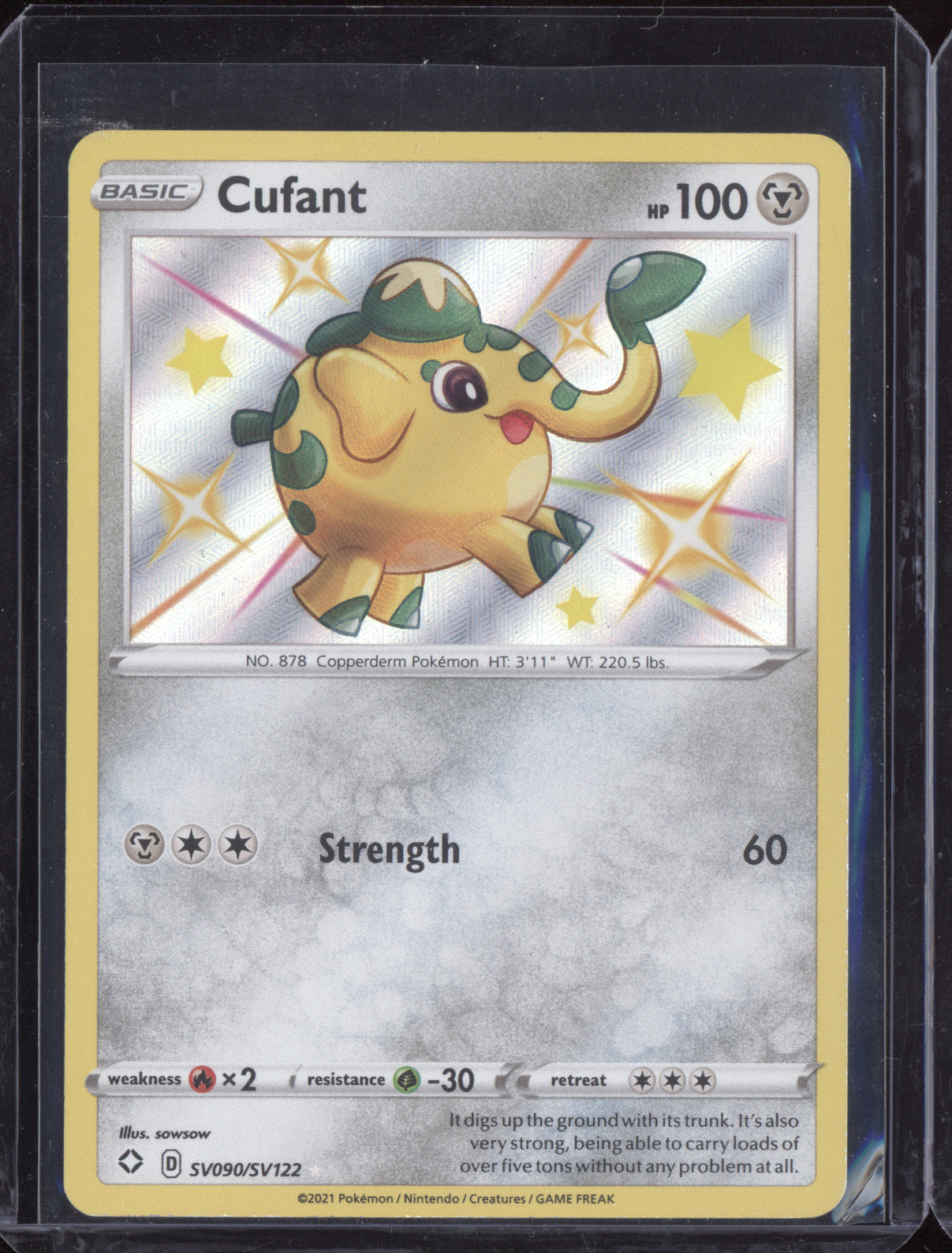 Cufant 2021 Pokemon Shining Fates Shiny Rare SV090/SV122