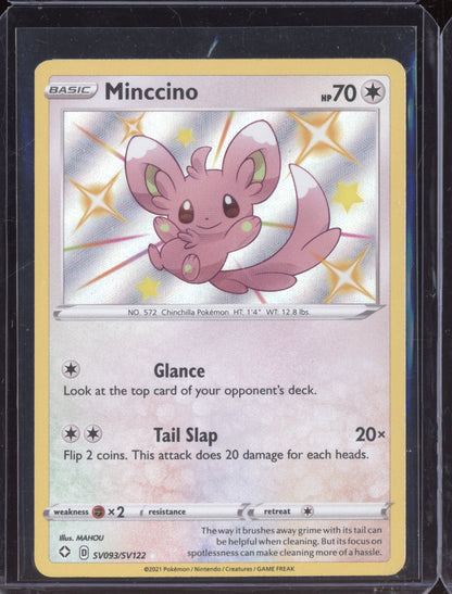 Minccino 2021 Pokemon Shining Fates Shiny Rare SV093/SV122