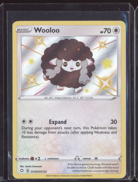 Wooloo 2021 Pokemon Shining Fates Shiny Rare SV103/SV122