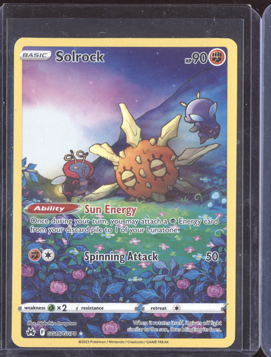 Solrock Pokemon Crown Zenith CRZ 2023 Trainer Gallery Holo Rare GG15/GG70