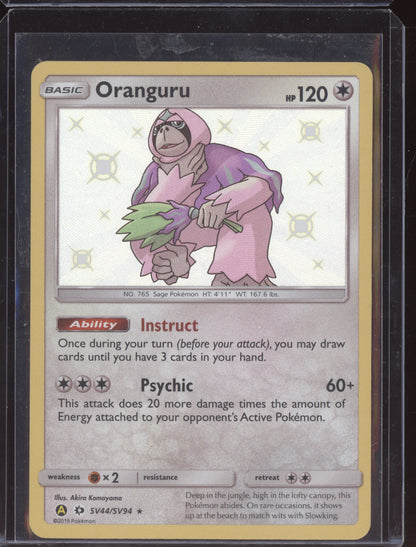 Oranguru 2019 Pokemon Hidden Fates Shiny Rare SV44/SV94