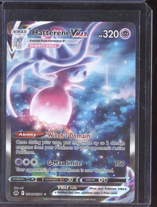 Hatterene VMAX Pokemon Crown Zenith  2023 Trainer Gallery Holo Rare V GG47/GG70
