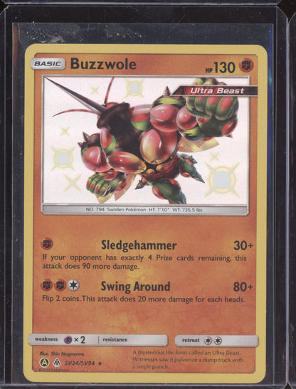 Buzzwole 2019 Pokemon Hidden Fates Shiny Rare SV24/SV94
