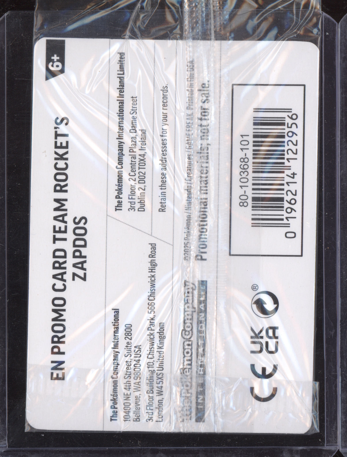 Team Rocket's Zapdos Pokemon Destined Rivals DRI 2025 EB Games 070/182