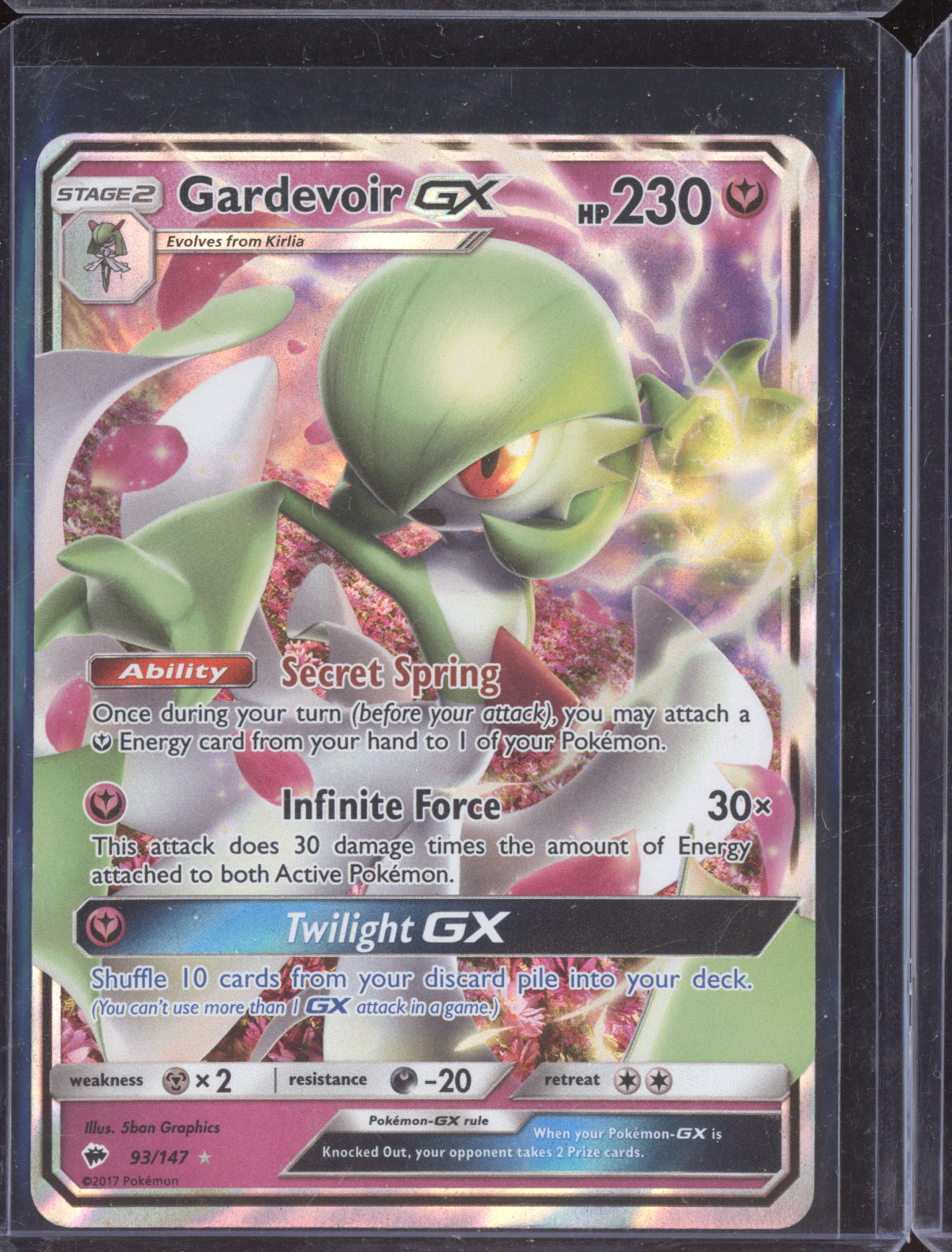 Gardevoir-GX Pokemon Burning Shadows BUS 2017 Rare Holo 93/147