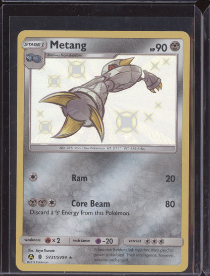 Metang 2019 Pokemon Hidden Fates Shiny Rare SV31/SV94