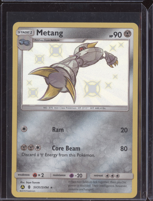 Metang 2019 Pokemon Hidden Fates Shiny Rare SV31/SV94