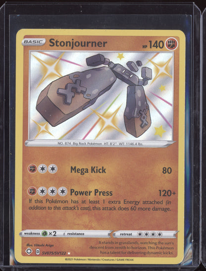 Stonjourner 2021 Pokemon Shining Fates Shiny Rare SV075/SV122