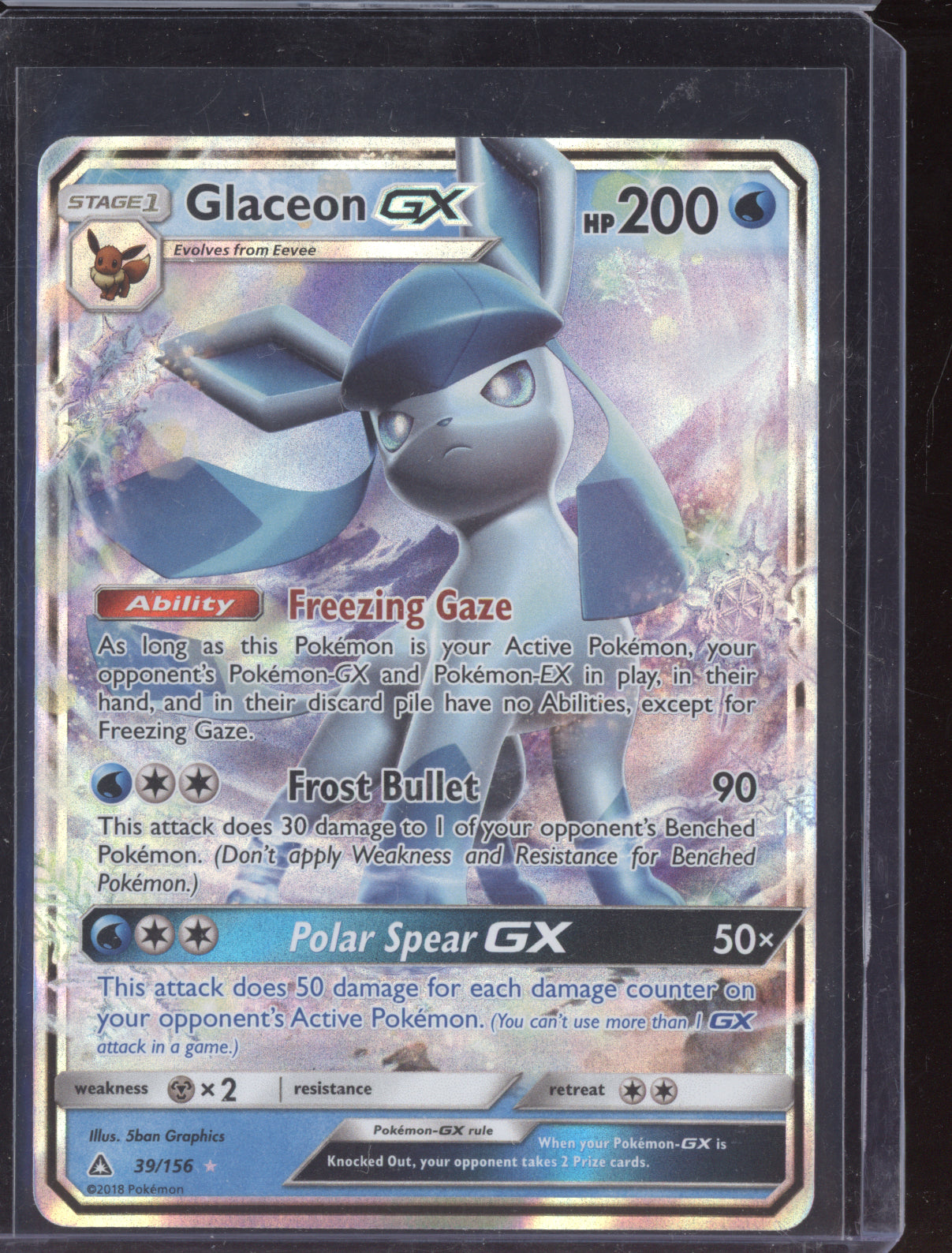 Glaceon-GX Pokemon Ultra Prism UPR 2018 Rare Holo 39/156