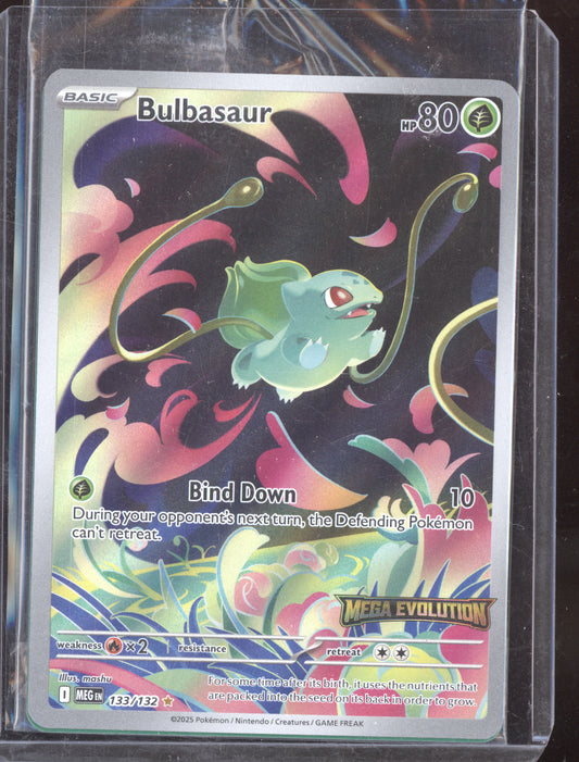 Bulbasaur Stamped Pokemon Mega Evolution MEG 2025 Illustration Rare 133/132