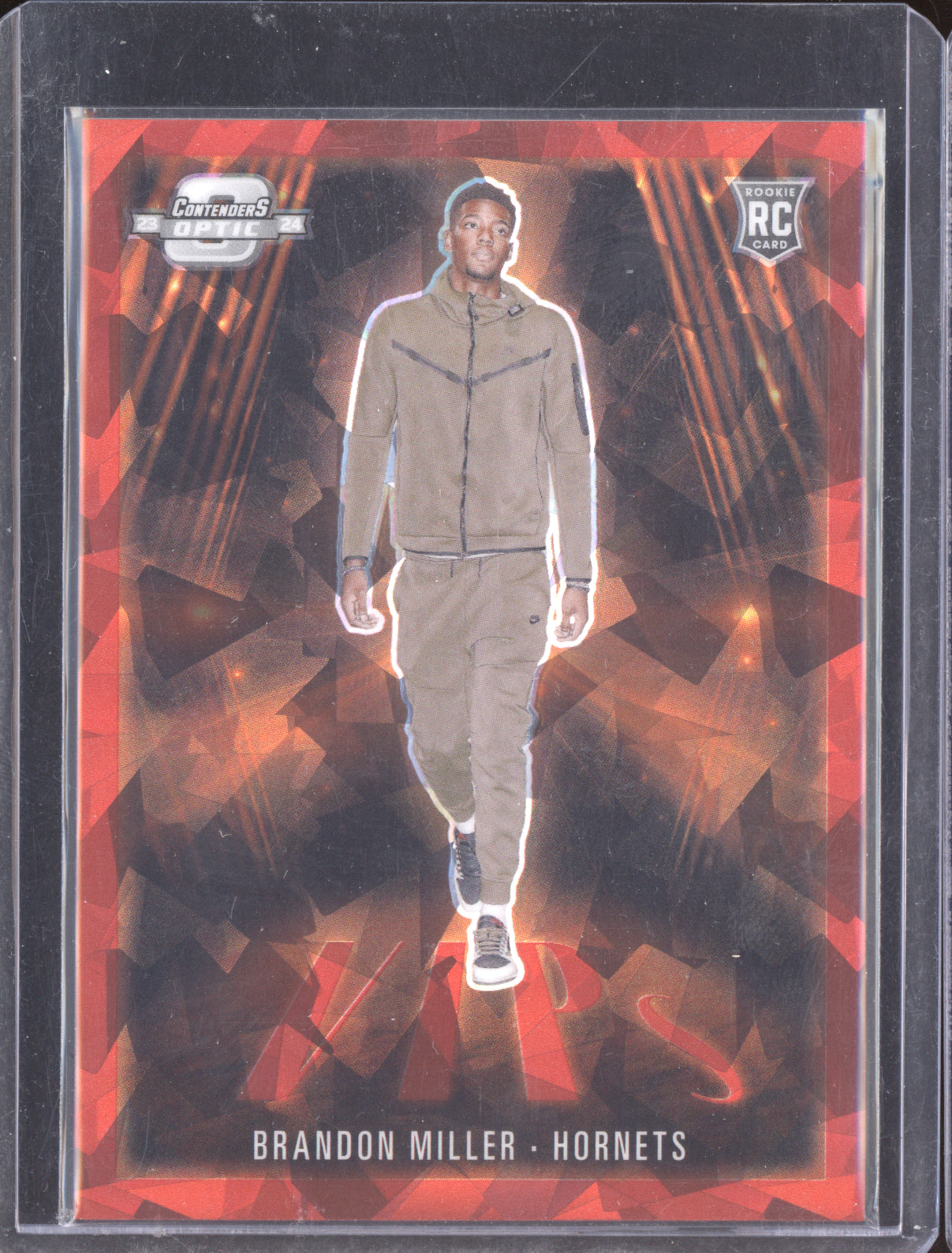 Brandon Miller 2023-24 Panini Contenders Optic VIPs Red Ice RC 7/175