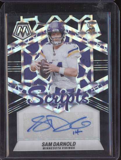 Sam Darnold 2024 Panini Mosaic Scripts Auto Black 1/1