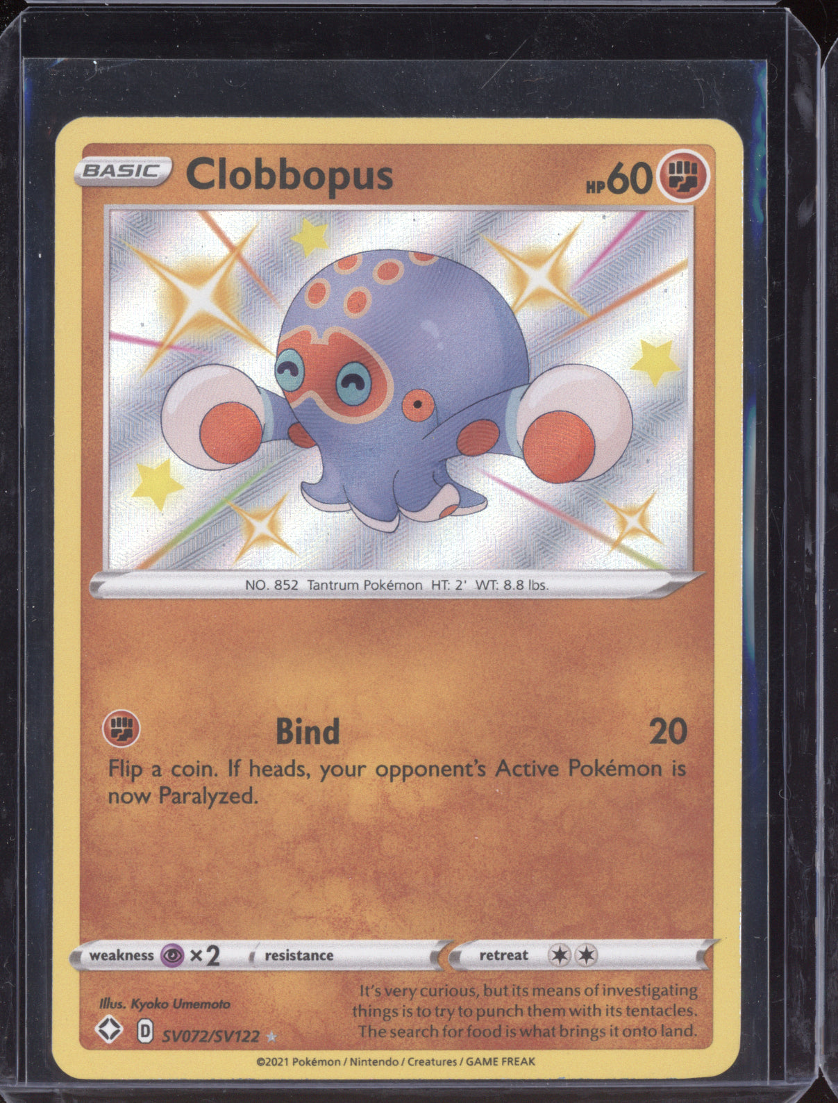 Clobbopus 2021 Pokemon Shining Fates Shiny Rare SV072/SV122