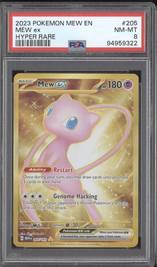Mew Ex 2023 Pokemon MEW EN - 151 Hyper Rare 205/165 PSA 8