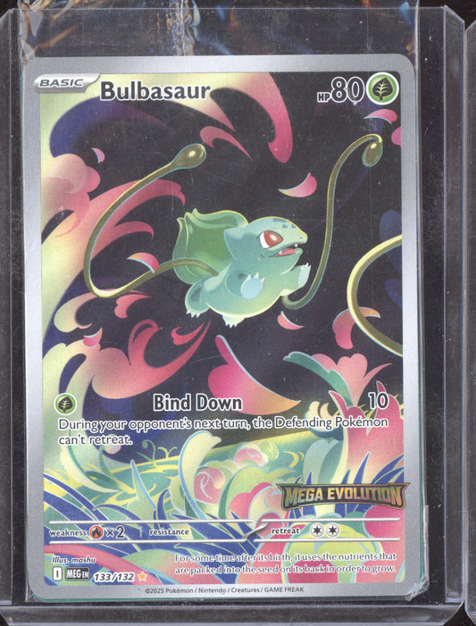 Bulbasaur Stamped Pokemon Mega Evolution MEG 2025 Illustration Rare 133/132