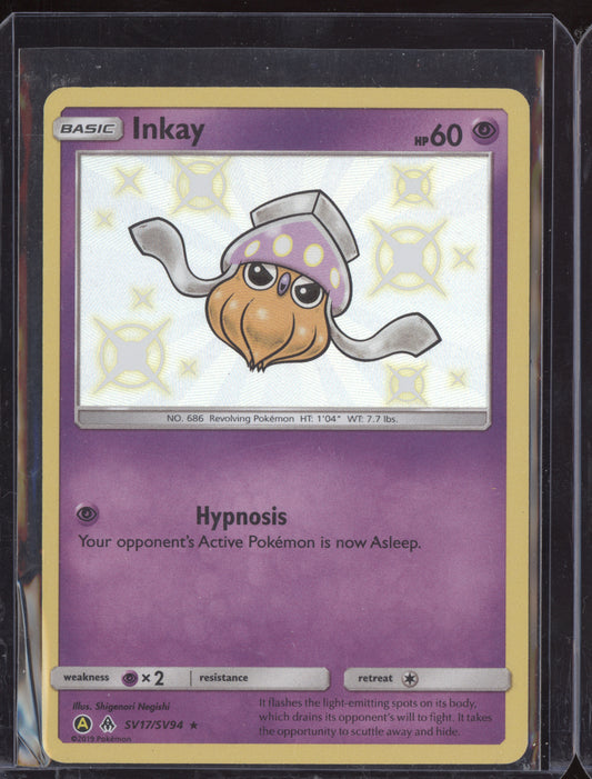 Inkay 2019 Pokemon Hidden Fates Shiny Rare SV17/SV94