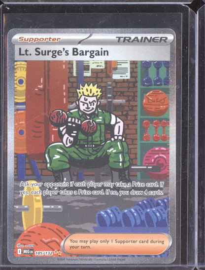 Lt. Surge's Bargain Pokemon Mega Evolution MEG 2025 SIR 185/132