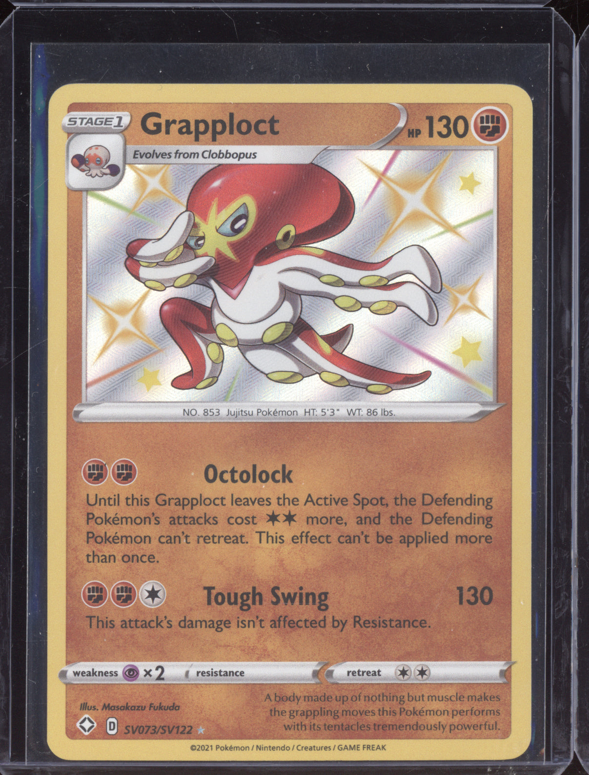 Grapploct 2021 Pokemon Shining Fates Shiny Rare SV073/SV122