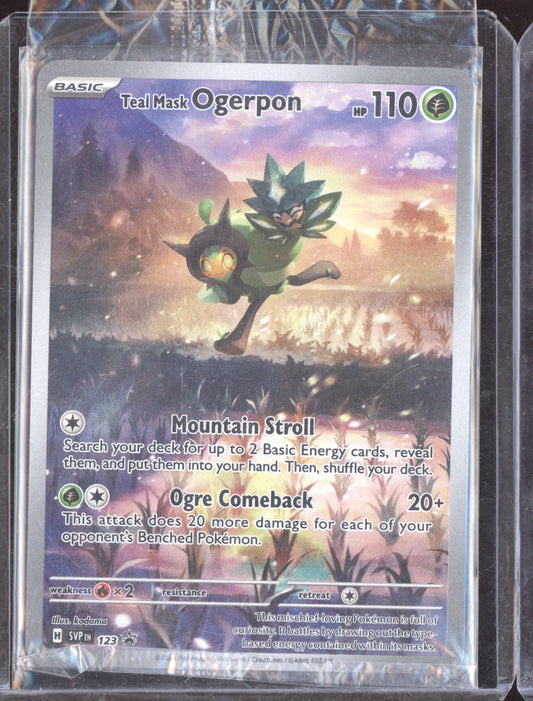 Teal Mask Ogerpon Pokemon Scarlet & Violet Promos SVP 2024 Promo Sealed 123/
